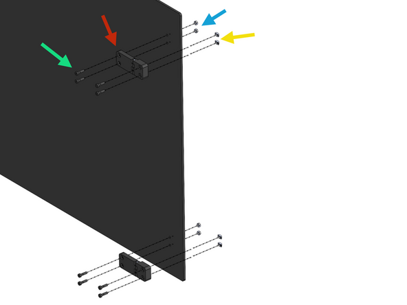 Fix two hinges onto the upper door.