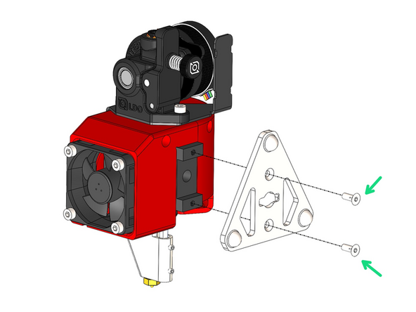 Fix the Tools Plate onto the print head assembly.