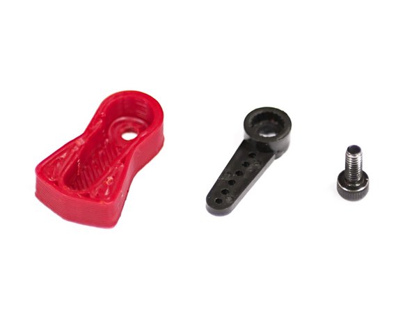 The servo arm design has been updated to incorporate the small arm included with the servo.