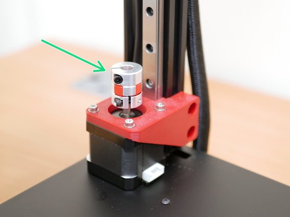 Secure the four Plum Couplings to the motor shafts as shown.