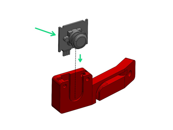 Drop the camera into the 3D printed case as shown.