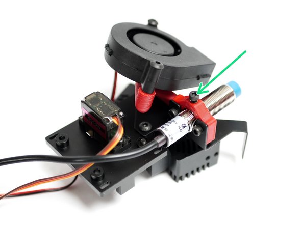 Insert the probe here and lightly secure it with an M3 x 8mm bolt.