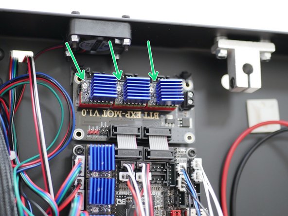 Plug the drivers into the expansion board as shown.