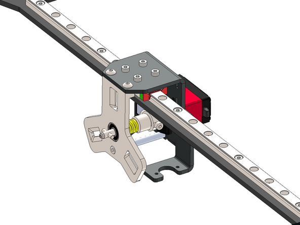 Fix the servo in place with four M4 x 6mm Bolts