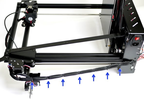 Cable tie the cables to the Base.