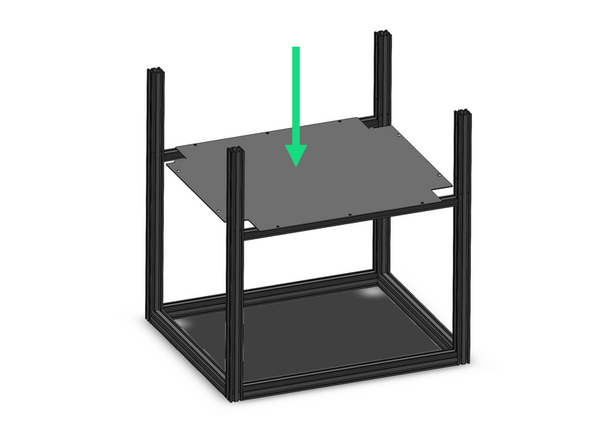 Drop the panel into place but to not secure it to the frame yet.