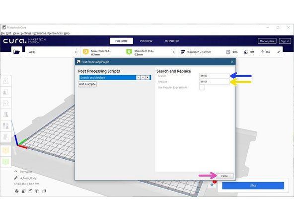Enter these values into the Search/Replace boxes: