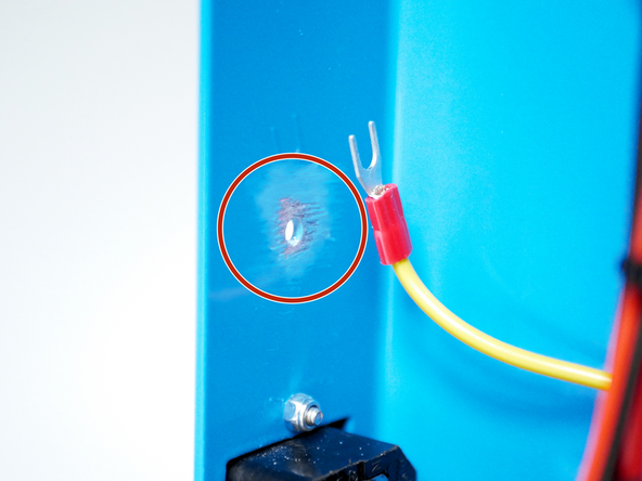 As shown in the diagram connect the cables from the mains power port to the: