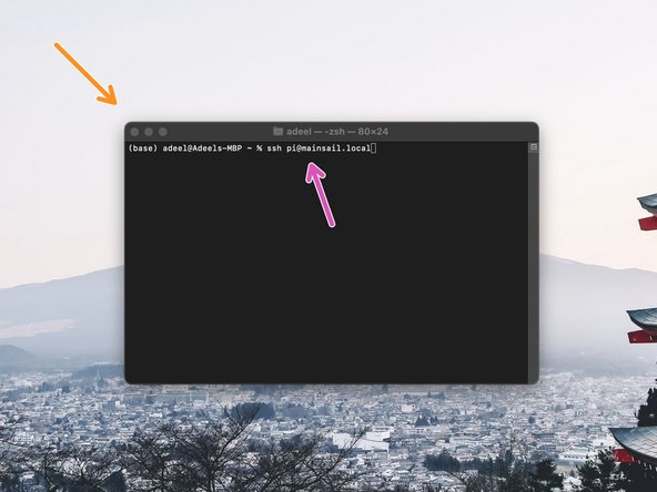Each control board has a unique id. In order to find yours we need to SSH to the Raspberry Pi first.