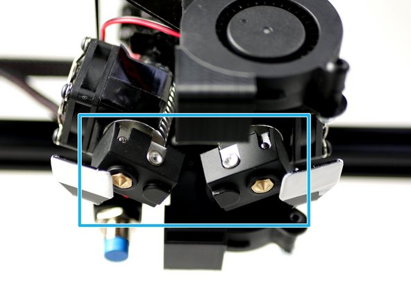 Angle the bottom of the hotends as shown shown.