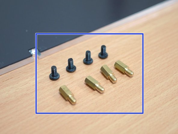 Remove the standoffs and M4 bolts - keep these safe as they will be reused.
