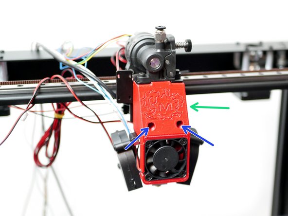 Push the cooling fan mount assembly onto the metal mount.