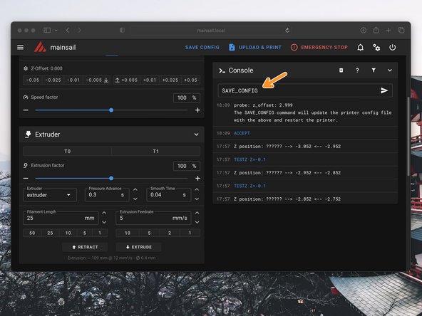 The print head will probe the bed and then move the nozzle to the probed location.