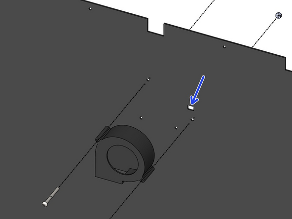 Take the 70mm blower fan and fix it to the panel.