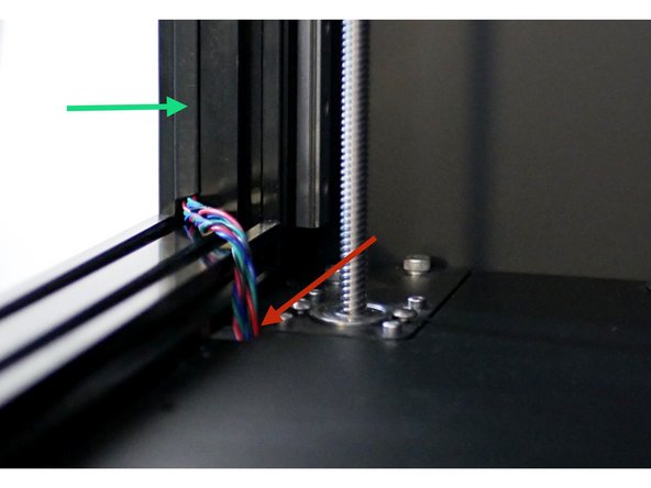 Route the cables through the grooves of the extrusion. Cut appropriate lengths of the included cable cover and press them in place to tidy the cables.