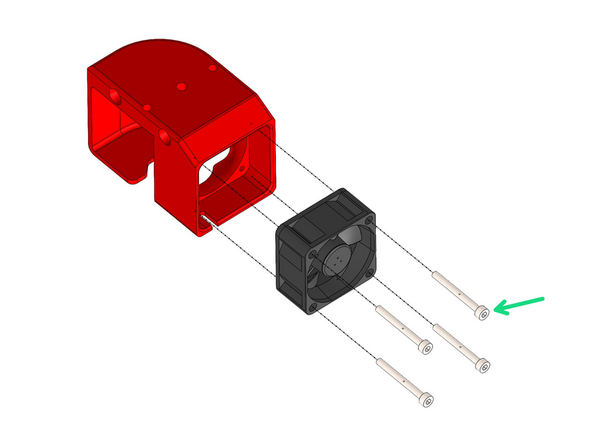 Install the 40mm fan to the 3d printed casing.