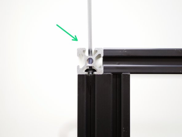 VERY LIGHTLY tighten the bolts by using an allen key. They will be tightened down later.