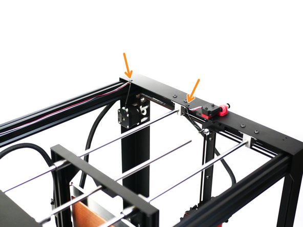 Route the cable along the side of the top panel. Use cable ties to secure.
