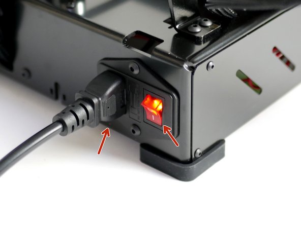 Once the firmware has done uploading keep the USB connected and power up the Proforge 2/2S via the mains power cable.