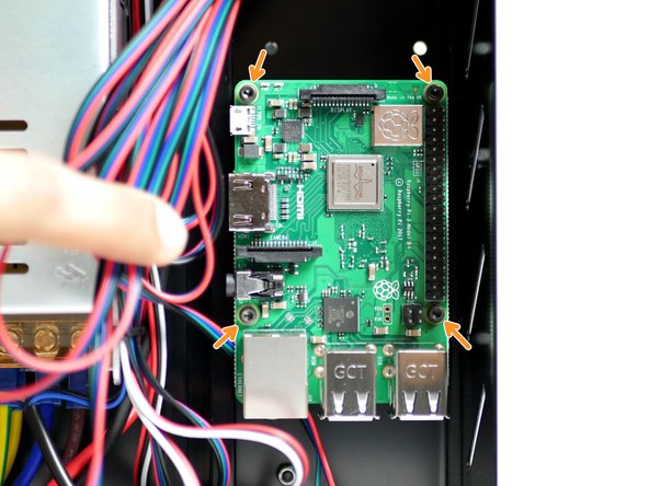 Mount your Raspberry Pi to the base with four M2.5 x 6mm bolts.