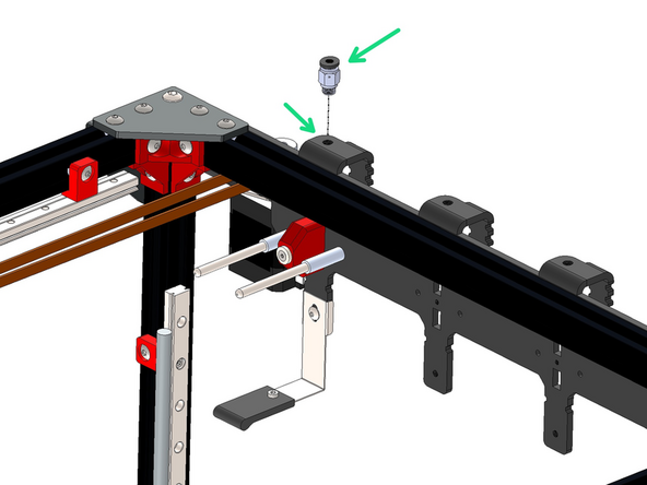 Screw onto the tool dock bracket a PC4-M6 coupling.