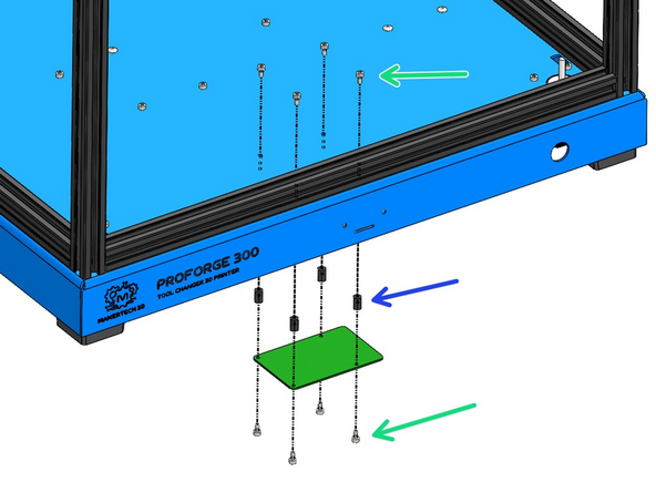 Mount the board to the base: