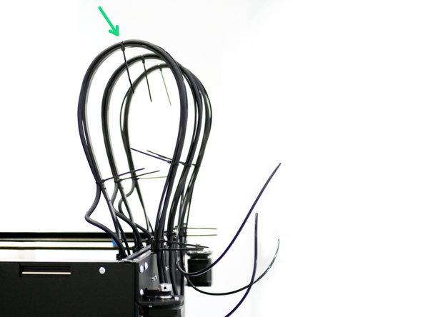 Cable tie the PTFE tube to the top of the cable support guide.