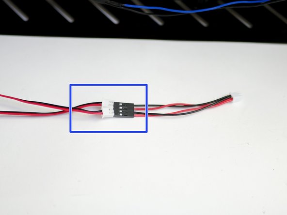 Connect both cables form the print fans to the print fan adapter.