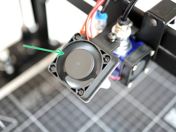 Send an M106 command to power on the part cooling fan.