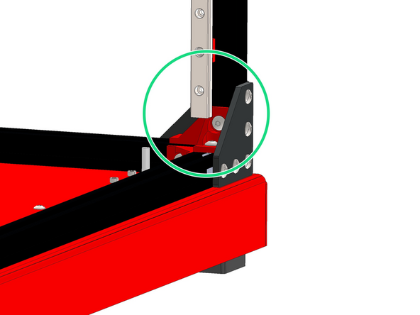 Mount the rail assemblies onto the inside of the frame as shown.