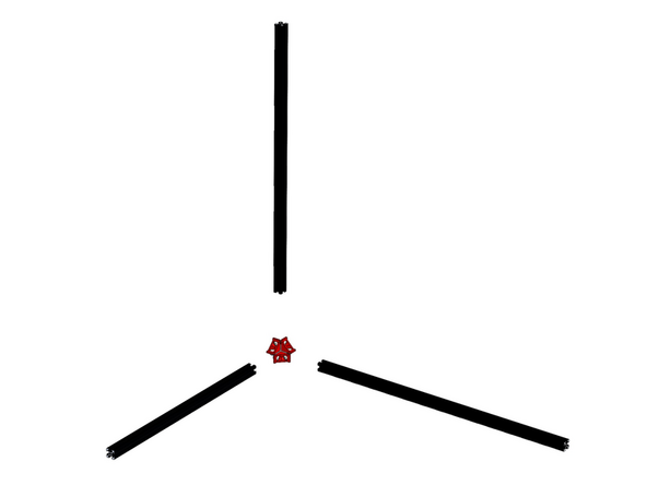 Assemble the corner of the frame as shown.