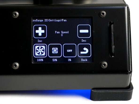 Power up to 100% and check that the blower fan is turning.