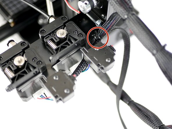 Connect a motor cable to the motor.