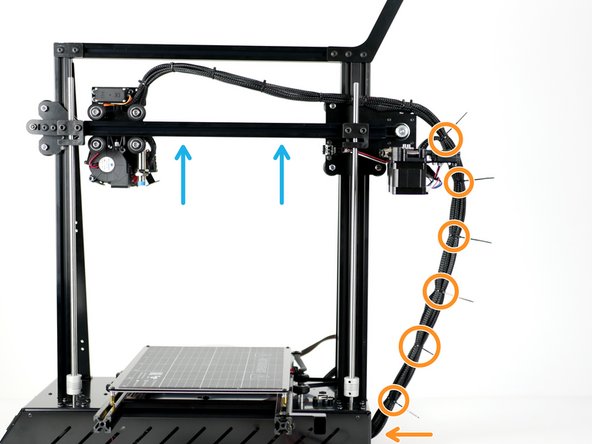 Raise the gantry to its highest position on the frame.