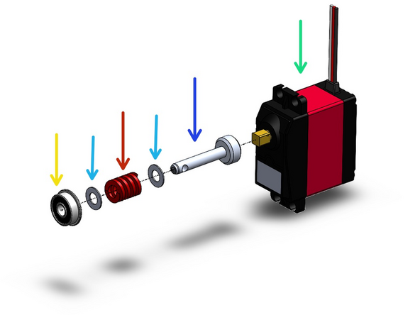Assemble the Servo mechanism as shown.