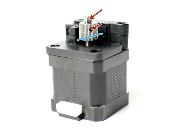 Align the drive gear so that it runs with the filaments path.