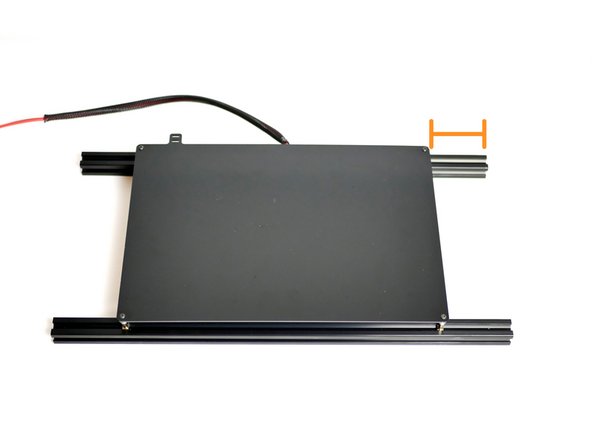 For the DSE setup install 75mm from the right edge of the platform frame.