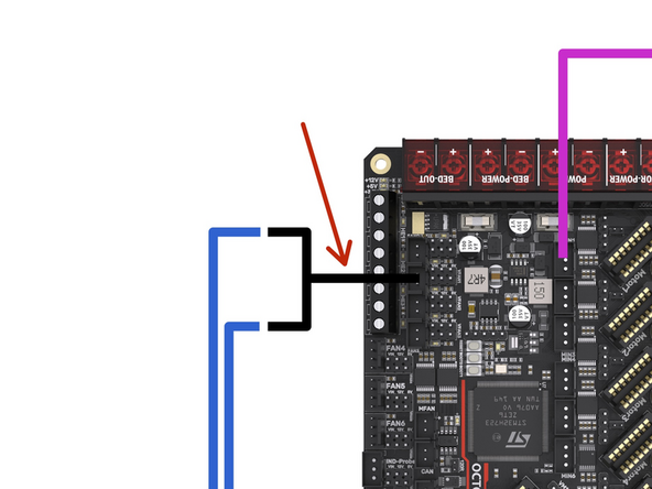 Connect the X-Endstop to the control board as shown.