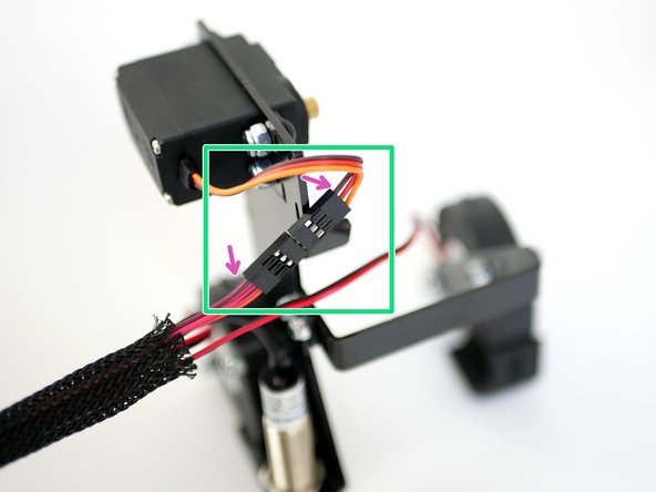 Connect the servo to the servo cable.