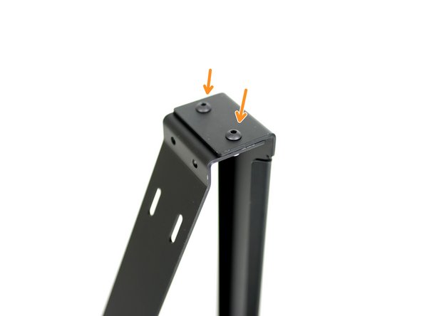 Fix the top of the support pillar to the main pillar with two M4x10mm bolts and M4 nyloc nuts.