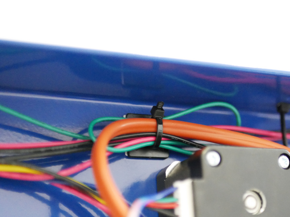 Use cable tie mounts and cable ties to clean up the wires.