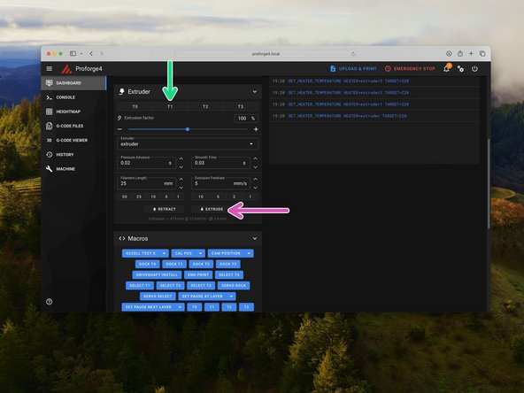 With the hotends hot, check that the extruders are all functioning.