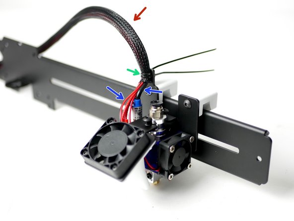 Slide the braided sleeving over the cables.