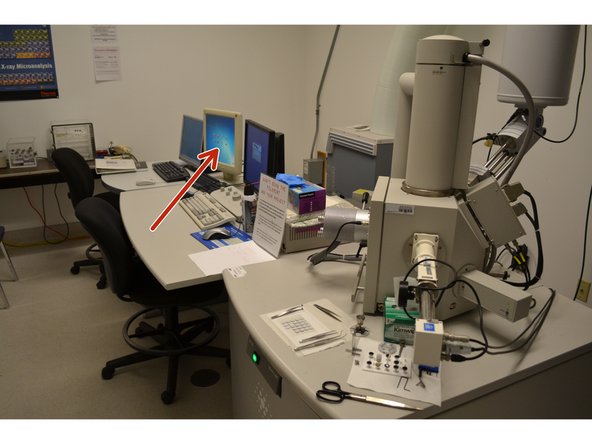 On the Acer monitor desktop , open the &quot;SEM images&quot; folder and then in the folder under your name. Save the image here and to your personal memory stick.