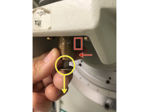 Pull stage release toward you