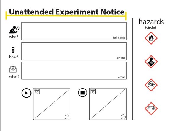 Avoid leaving chemicals unattended.
