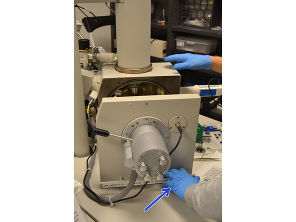 Wear gloves when opening the SEM chamber and removing your sample.