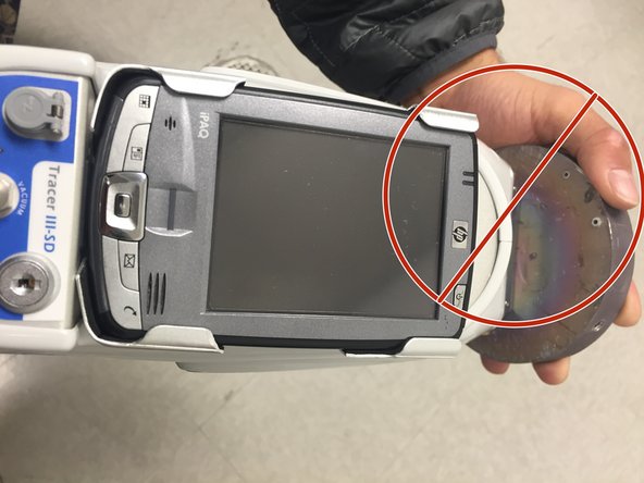 DO NOT use hands to hold the sample.