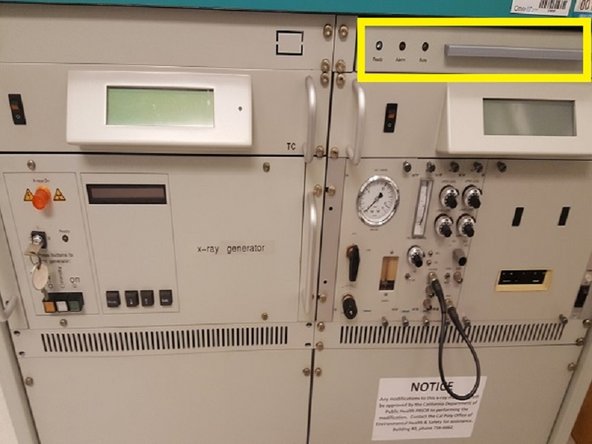 Open slide tray. If X-Ray is not displayed, turn on X-ray: