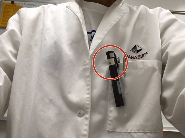 Wear dosimeter while working with the XRD.